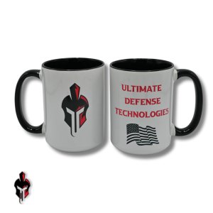 Ultimate Defense Technologies Coffee Mug - Durable Ceramic Mug with a Comfortable Handle, Sleek Design for Everyday Use, Perfect for Hot or Cold Beverages, Ideal Coffee Mug for Home, Office, or On-the-Go, Featuring the Ultimate Defense Technologies Logo